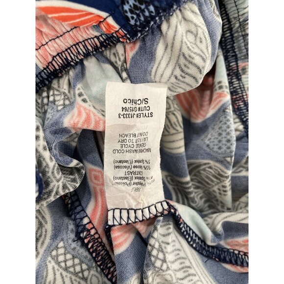 The Nines Romper Size Small Surplice Neck Geometric Drawstring Waist Bohemian - Picture 5 of 7